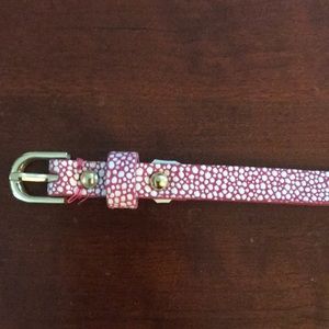 Ann Taylor Pink Skinny Belt